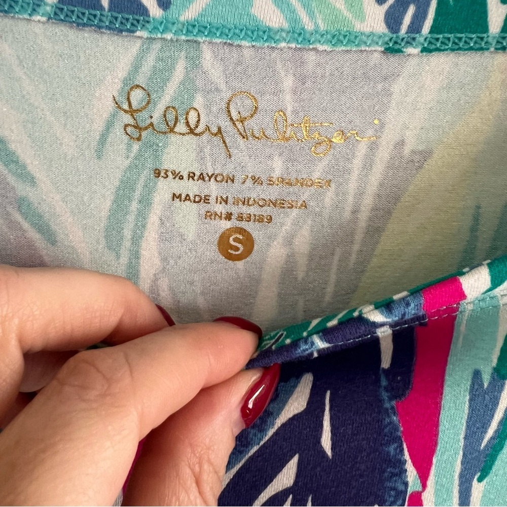 Lilly Pulitzer Sophie Light As A Feather Multicolor Tropical Print Dress Small - Picture 4 of 4